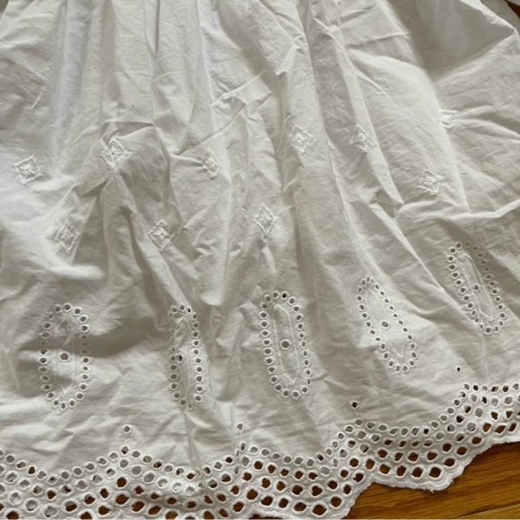 Ann Taylor Loft White Eyelet Off The Shoulder Blouse - Picture 7 of 12